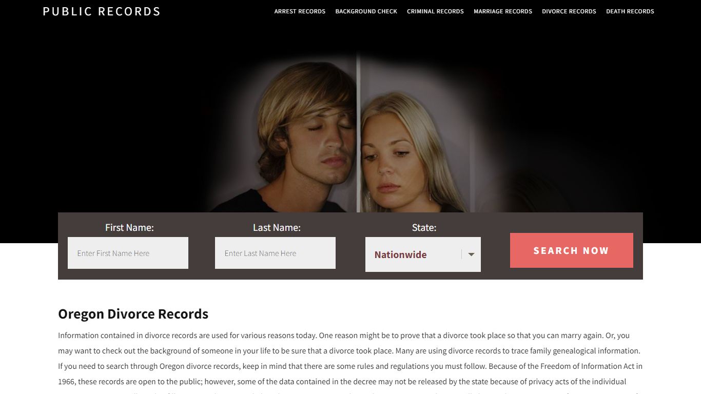 Oregon Divorce Records | Enter Name and Search. 14Days Free
